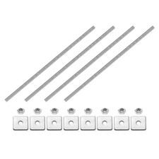 4Pcs Fully Threaded Rod, M5 x 200mm 304 Stainless Steel with Nuts Washers