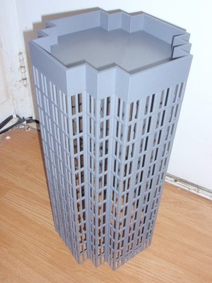 HO Scale Nickdo3D Original Sky5 Skyscraper  / Office Building ~18 inches Tall~