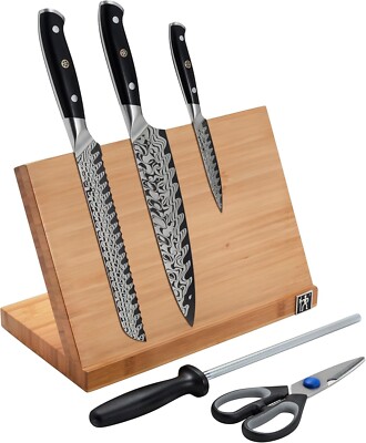 Henckels Compass Damascus 6-pc Magnetic Easel Knife Set - NEW IN BOX!