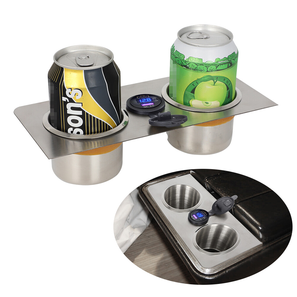 For 1967-1980 Chevy GMC Blazer C10 K5 Truck Center Console Cup Holder & USB Trim