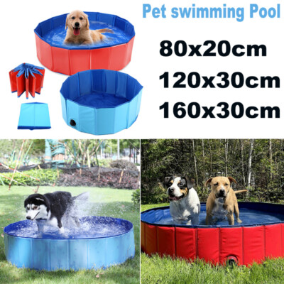 Faltbar Hundepool Hunde Swimmingpool Schwimmbecken Planschbecken Pool Bad Becken