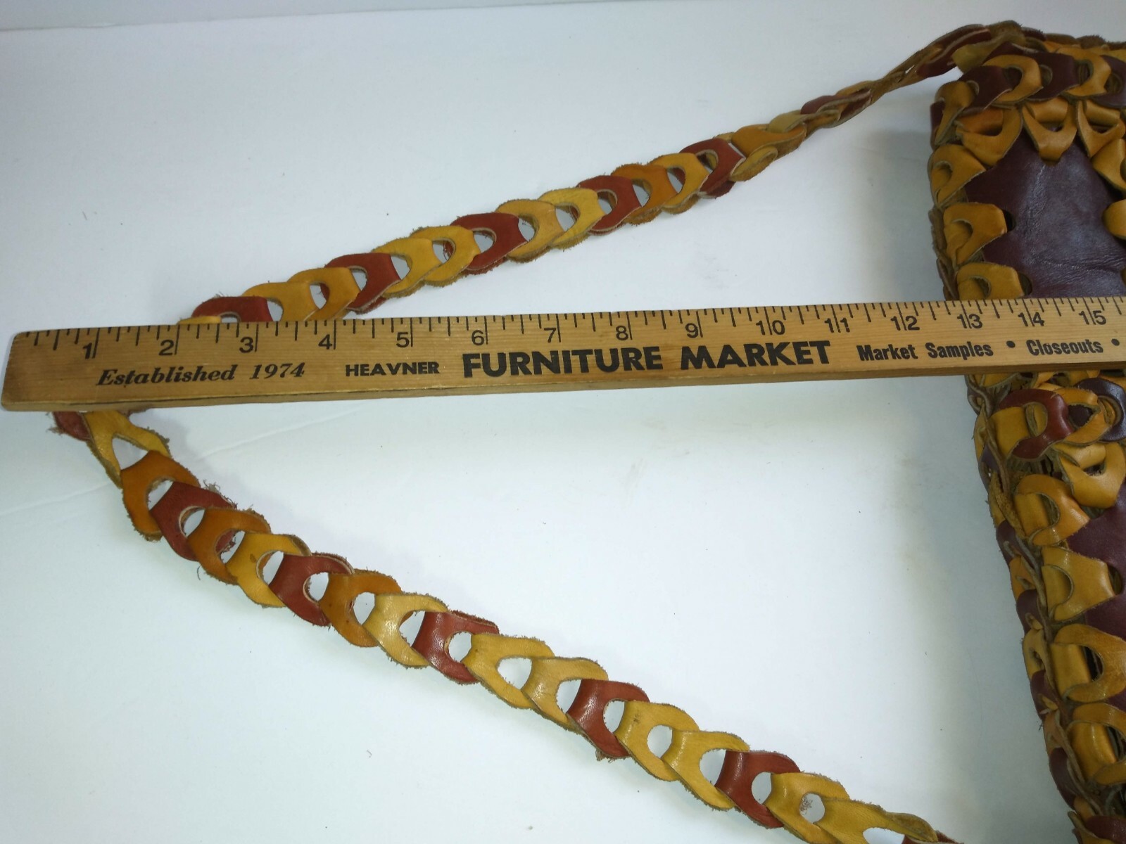 Leather Hand Braid Patchwork Woven Boho Purse Han… - image 8