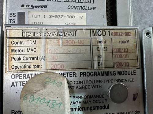 Indramat TDM 1.2-30-300-W1 A.C. Servo Controller - Bild 5 von 11