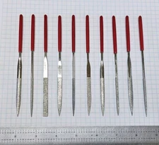 VTG NOS Diamond Needle File SET Metal Glass Wood Stone Jewelry FILING Rasps ☆USA