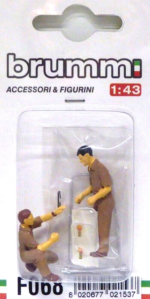 FIGURINI MECCANICI (2) CAMBIO GOMME + CRICK (SC.FERRARI 1961) 1/43 Brumm  F068 - Immagine 2 di 2