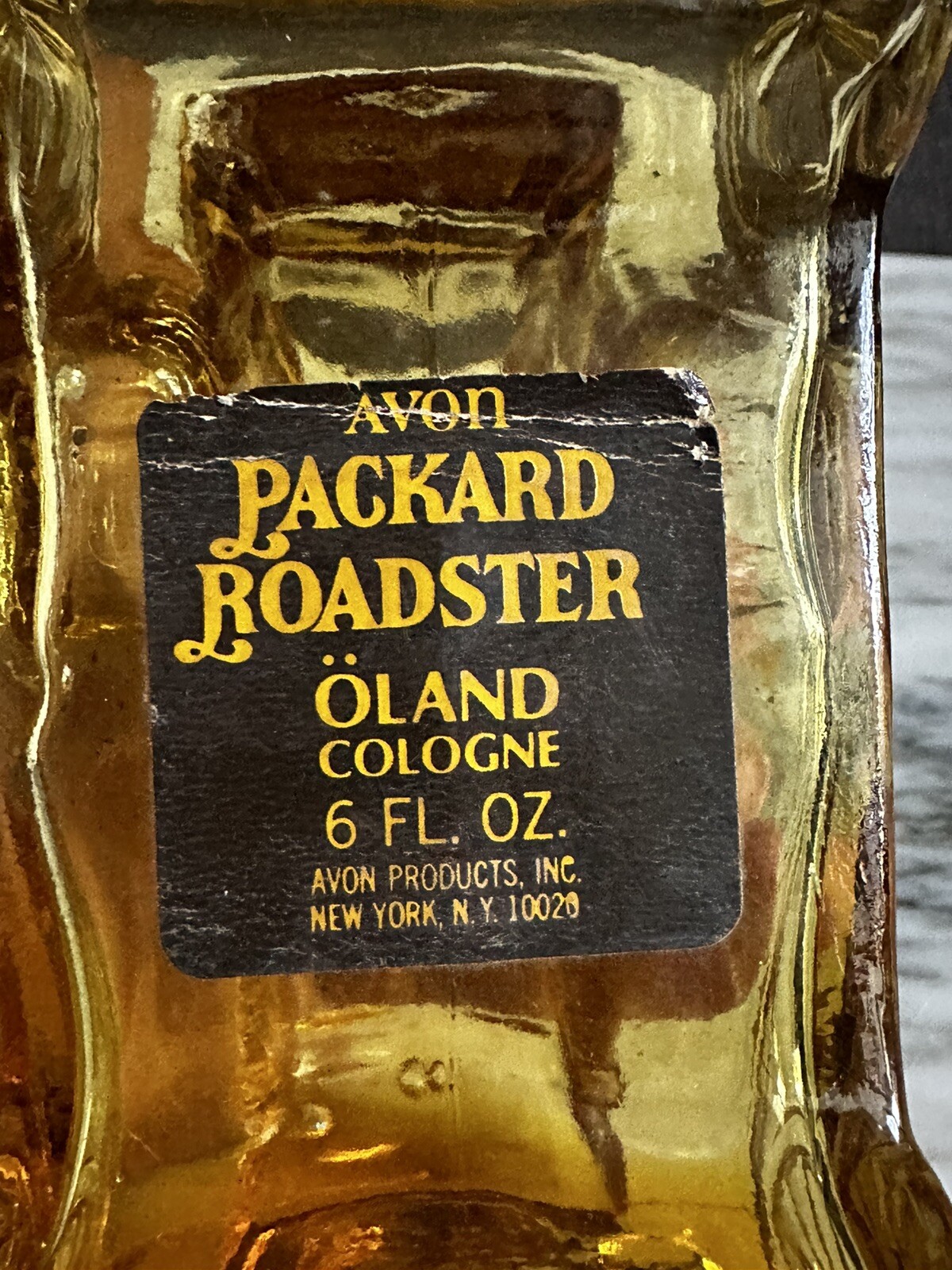 Vintage Avon Packard Roadster Oland Cologne Decanter Small Amount No Box