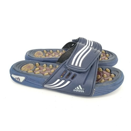 B23 Adidas Blue White Logo Slide 