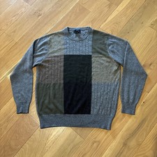 Dockers Men  s Medium Gray Colorblock Acrylic Knit Sweater