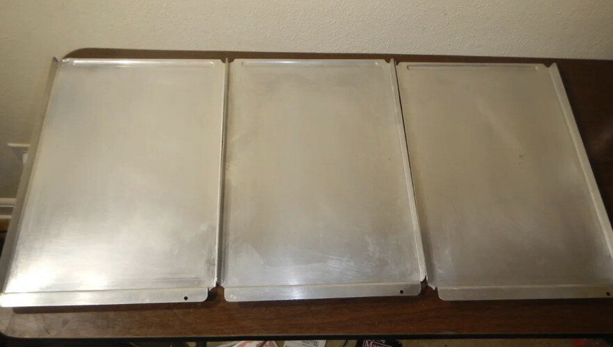 Otis Spunkmeyer Cookie Oven Cookie Sheets Trays X3 Used Genuine (trays only)