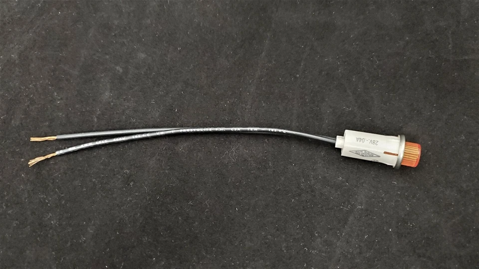 (1x) 28VAC/DC 0.04A -1/2" Amber Incandescent Panel Mount Indicator - .187" Tabs - Image 3 of 3