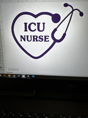 New ICU Nurse Vinyl Decal  for cars cups crafts signs intensive care Nurse