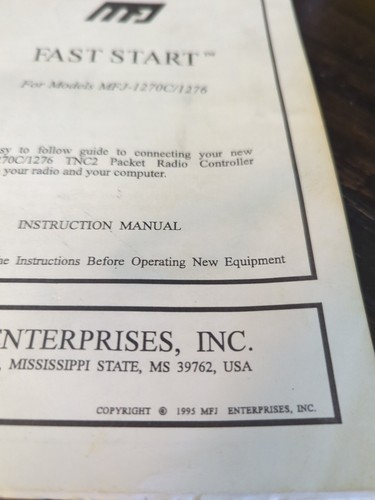 MFJ 1270/1274 TNC Manual - Zdjęcie 2 z 5