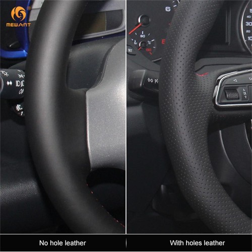Soft Black Artificial Soft Leather Car Steering Wheel Cover for Ford Fusion Edge - Picture 7 of 7