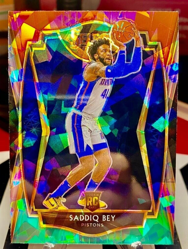 2020-21 Saddiq Bey Select Premier Level Red White Green Ice Rookie Card #175