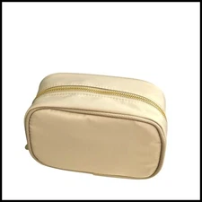 Trish Mcevoy Makeup Planner Zip Around Silver Case Organizer Zipper Pouch Medium