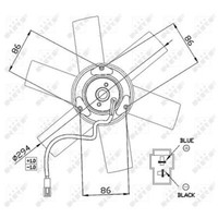 NRF 47657 LüFter MotorlüFter MotorküHler LüFtermotor LüFterrad KüHlerlüFter