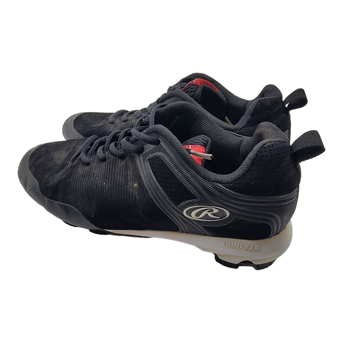Rawlings Shoes Men Size 7 Black Academy Tuff Tek Cleats Training