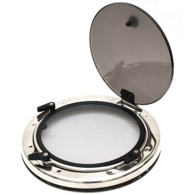 Bomar Boat Portlight Window S12R-SS-FROST | 12 Inch Stainless Frosted