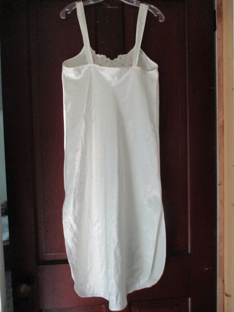 Vintage Ivory Full Slip Dress Lingerie Nylon with La