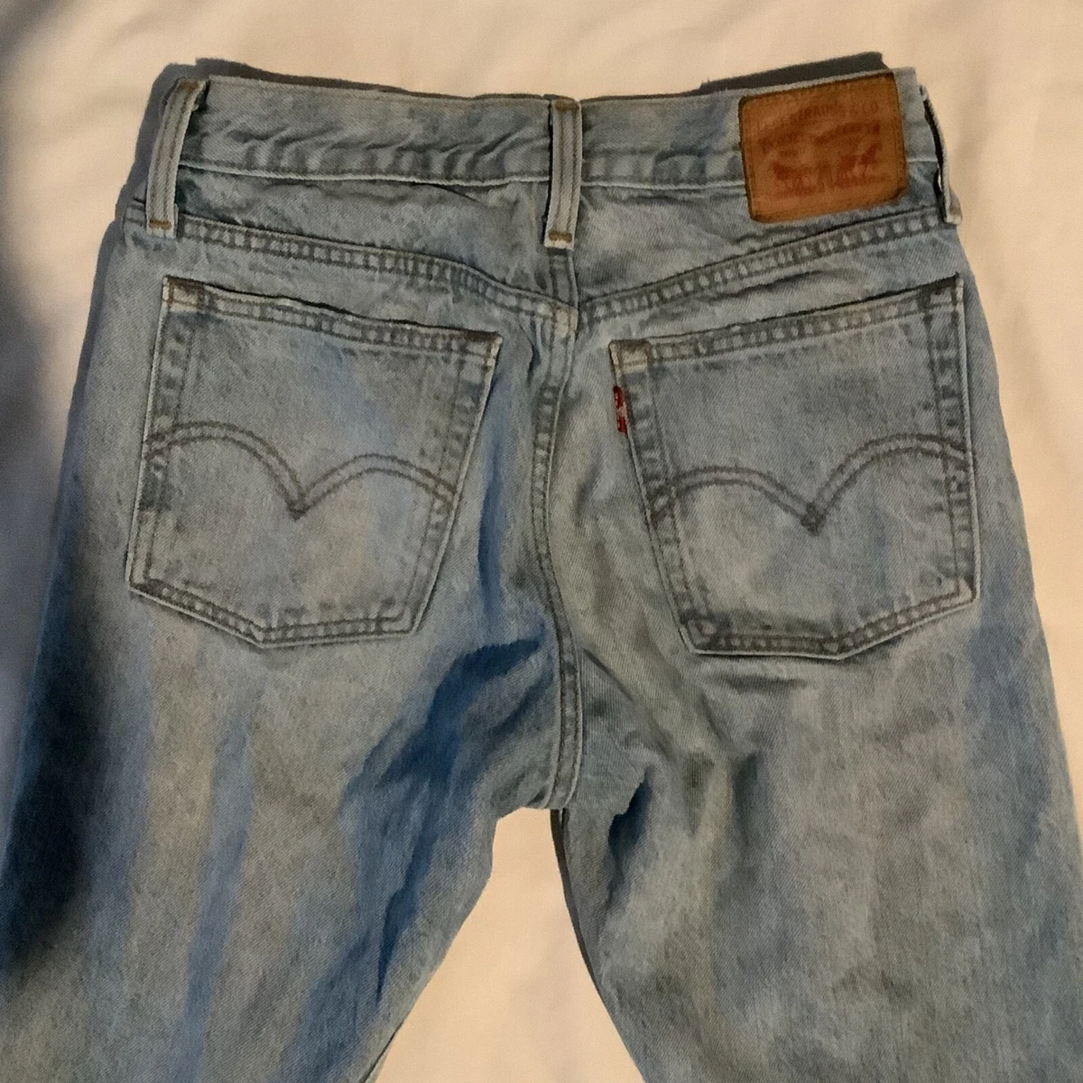 LEVI S JEANS Distressed Holes Baggy Rolled Cuffs SIZE 26 eBay