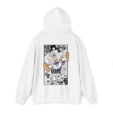 Anime One Piece Luffy Nika Gear 5 Pull Over hoodie for Men and Women