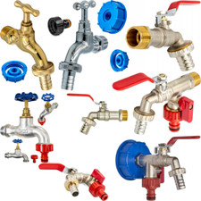 Messing Auslaufhahn Wasserhahn Auslaufventil Chrom Gusseisen IBC Kugelhahn