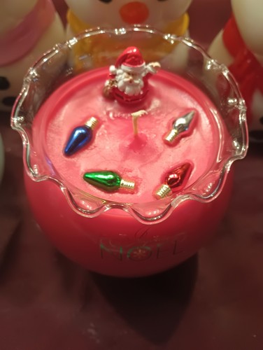 Large Red Frankincense Scented Christmas Candle - Picture 2 of 2