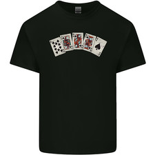 Spade Flush Poker Mens Cotton T-Shirt Tee Top