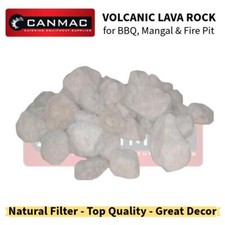 NATURAL LAVA ROCK FOR GAS BBQ MANGAL FIRE PIT CHIMINEA HEAT BURNING WHITE