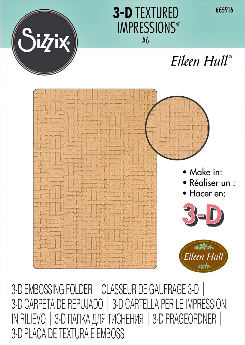 Sizzix Woven Leather 3D Embossing folder #665916 Retail $12.99 by