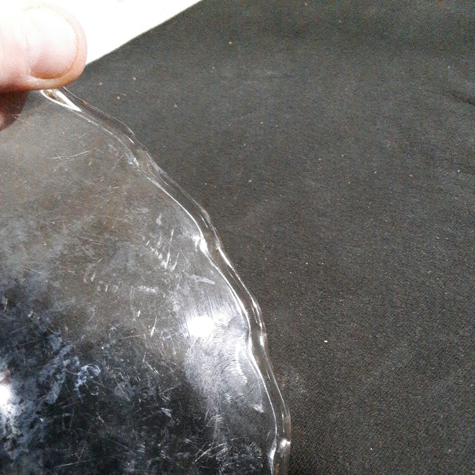 Vintage Federal Fostoria Clear Glass Dual Handle serving dish tid bit plate