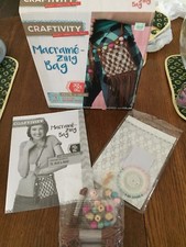 Craftivity Macrame - Zing Bag Kit - Weave & Bead Sealed and Unused Easy to Learn
