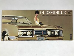 1967 OLDSMOBILE ROCKET ACTION CARS Mailer Fold Out Full Color Catalog Brochure