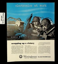 1943 Westinghouse Electronics Wrapping Up Victory Vintage Print Ad 20178