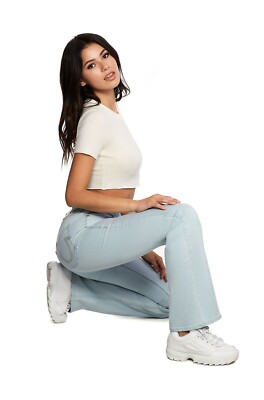 True Religion Womens Jeans Fey New Modern Flare Clean Wave Sky