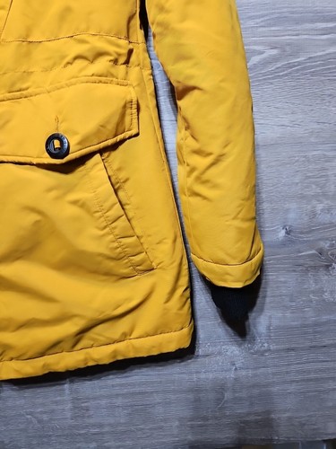 SUPERDRY JPN Everest Mountain Parka Expedition Coat,Fur Hooded Top, Mustard Sz M - Picture 6 of 15