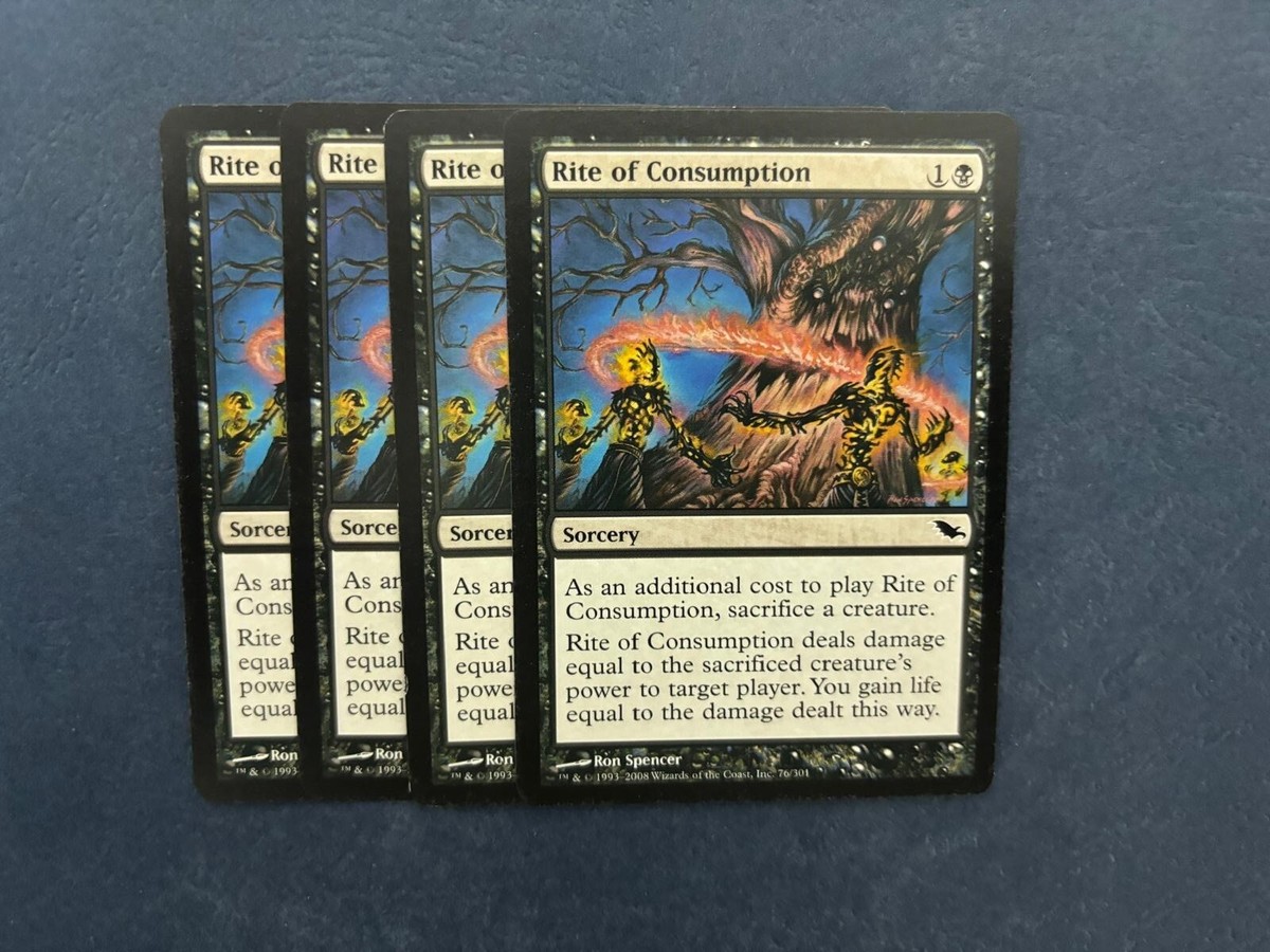 MTG 4X SHADOWMOOR RITE OF CONSUMPTION NM MAGIC THE GATHERING