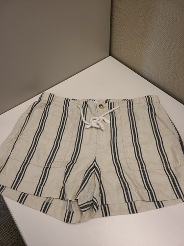 Grey Linen Cream Gray Shorts Womens 