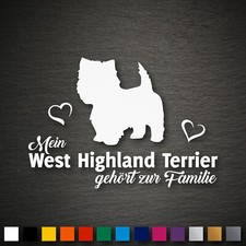 14283 West Highland-Terrier Aufkleber 304x210mm Hund Sticker Auto Tuning Familie