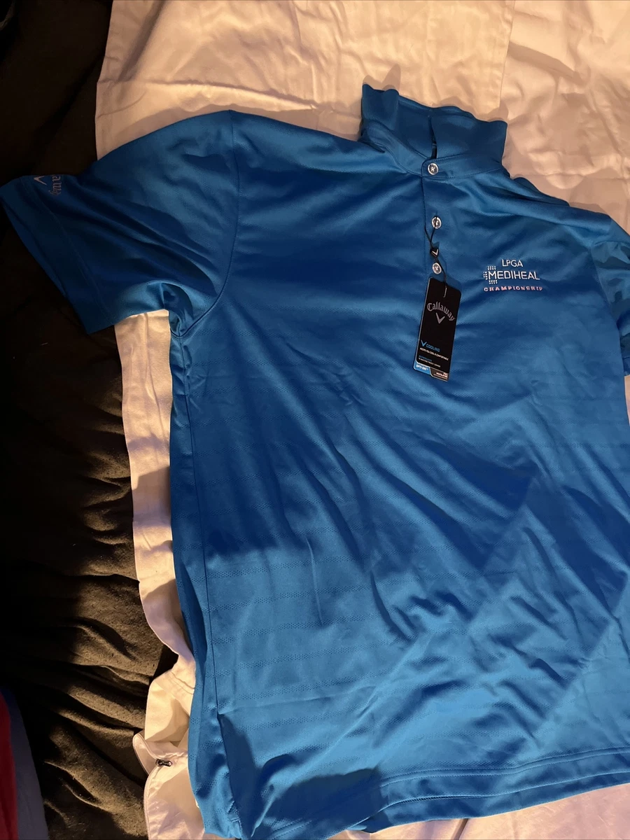 Callaway Men s Golf Polo Performance Opt Dri Vent Blue Shirt LPGA
