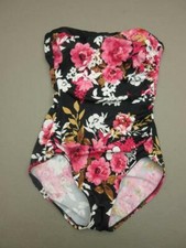 Maxine of Hollywood Size 12 Womens Wireless Padded One Piece Swimming Suit 2A