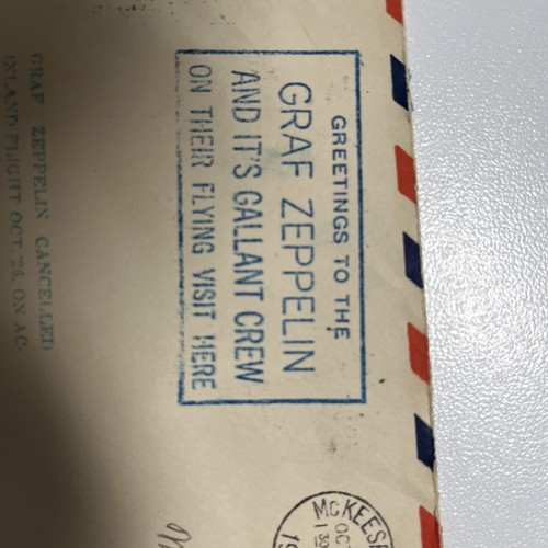 GRAF ZEPPELIN US/GERMAN " OCT. 26 1928 - "FLIGHT CANCELLED DUE TO HIGH WINDS" - Picture 5 of 9