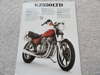 1980 1981 Kawasaki KZ550 LTD Motorcycle Sales Brochure | eBay