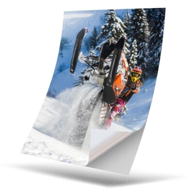 1 x Vinyl Aufkleber A5 - Schneemobil Stuntfahrer Skidoo Schnee #16051