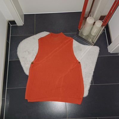 Neu Gerry Weber strickweste 42 44 46 Orange Wollweste strickpulli TopZustand