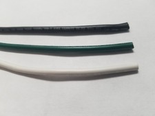 BLACK, WHITE, GREEN 16 GAUGE MTW - ALL COPPER WIRE - 25 FEET X 3 COLORS 75FT
