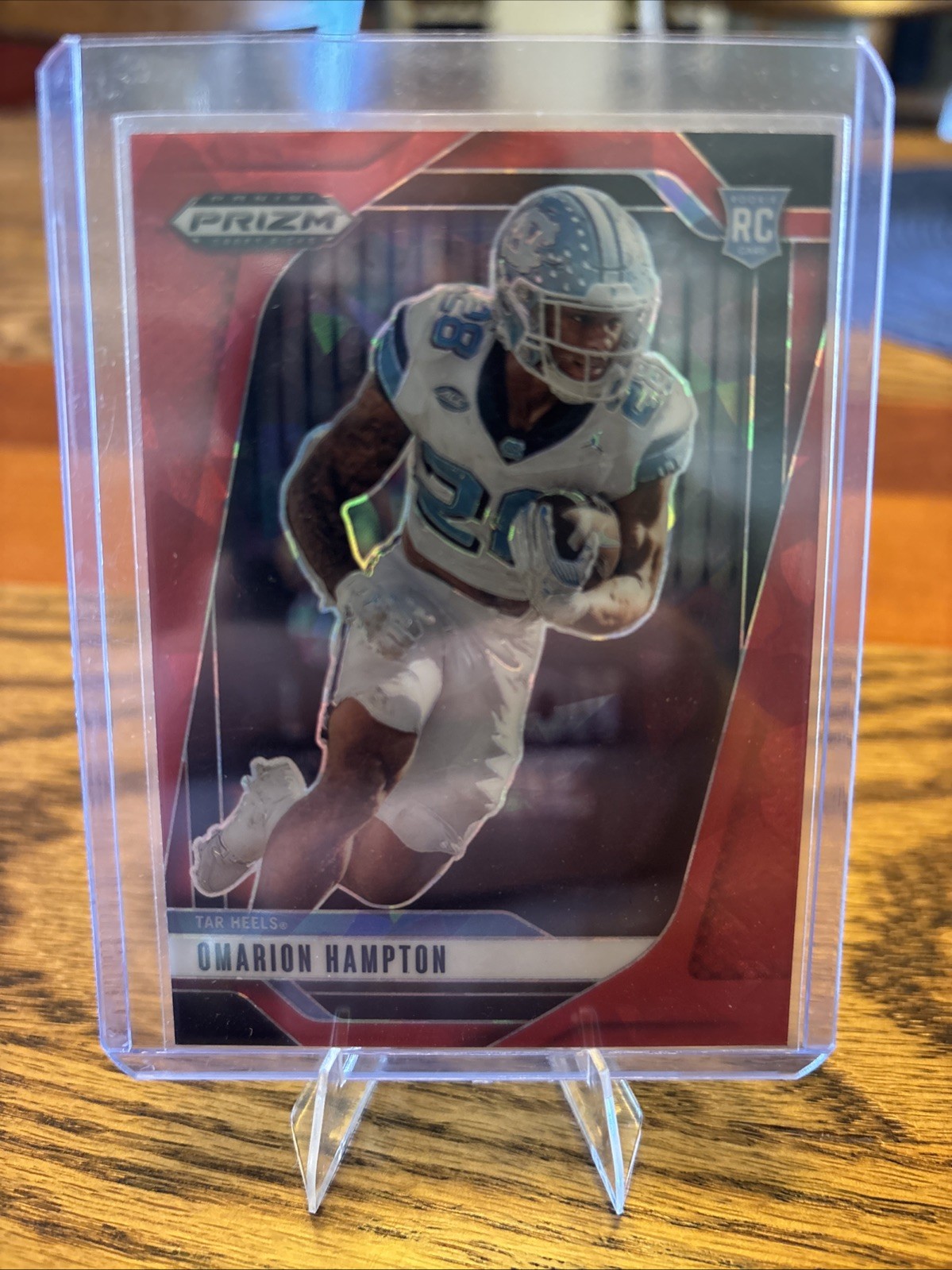 2025 Panini Prizm Draft Picks - Omarion Hampton #74 Red Ice Prizm (RC) Chargers
