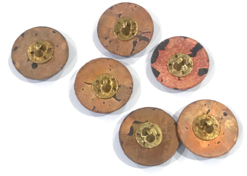 Vintage Murano Glass Buttons x 6 18mm diameter - Picture 4 of 4