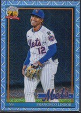 2026 Topps Series 1 1991 Chrome Mojo Refractor Francisco Lindor #91C-90 Mets
