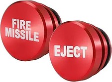 Cigarette Lighter Plug Billet Aluminum Dustproof Plug, Button Color: E F -Red